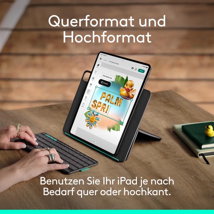 Produktbild Logitech Flip Folio (DE, iPad Air 13 2025, iPad Pro 13 2024 (M4))
