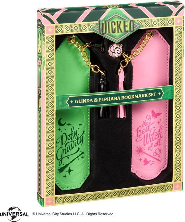 Actual product image Noble Collection Wicked bookmark set of 2 Glinda & Elphaba