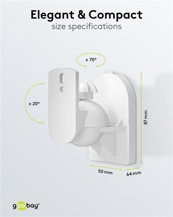 Actual product image Goobay Universal (1 pair, Wall installation, Pivoting, Tiltable)