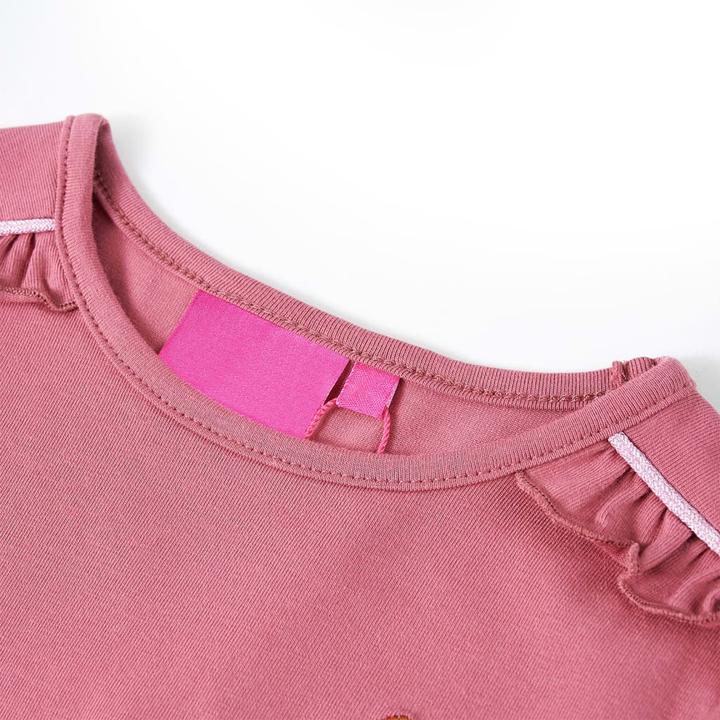Immagine prodotto VidaXL Camicia da bambino a maniche lunghe rosa lampone 116,Materiale: 95 (116)