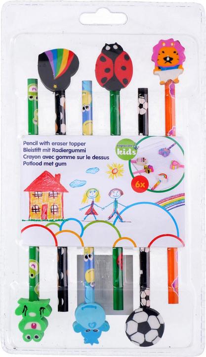Produktbild Topwrite Bleistift mit Radiergummi (Hart, 6 x)