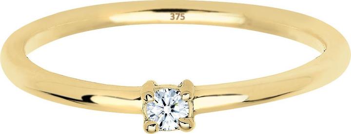Image du produit Elli DIAMONDS Bague de fiançailles diamant 0.06 ct. 375 or jaune (58, 375/9 K)