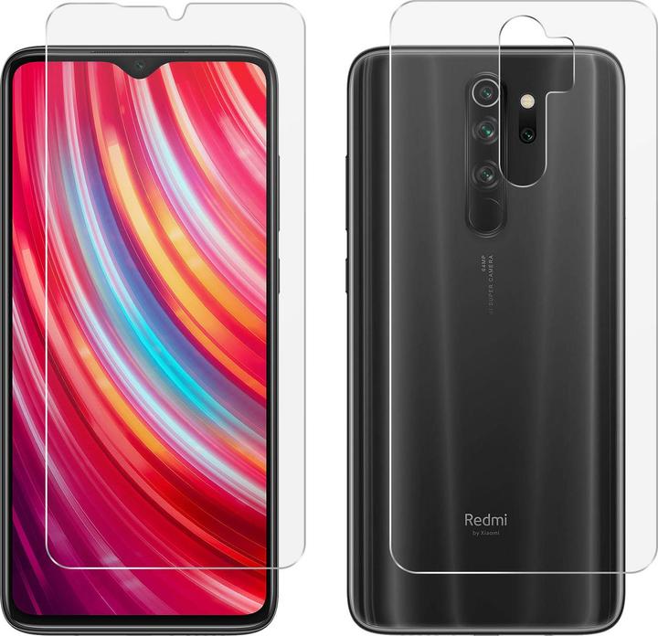 Actual product image Avizar 360° all-around protective film, front and back (1 Piece, Xiaomi Redmi Note 8 Pro)