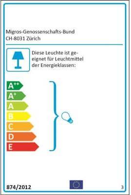 Label énergétique micasa Fiorentina (E27)