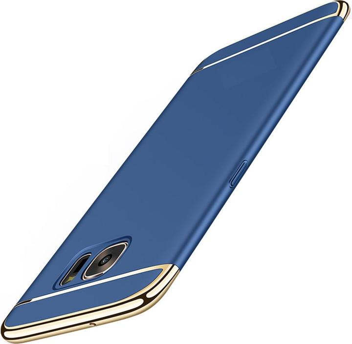 Actual product image König Design Mobile Case Protection Case for Samsung Galaxy S7 Bumper 3 in 1 Cover Chrome Blue New (Samsung Galaxy S7)