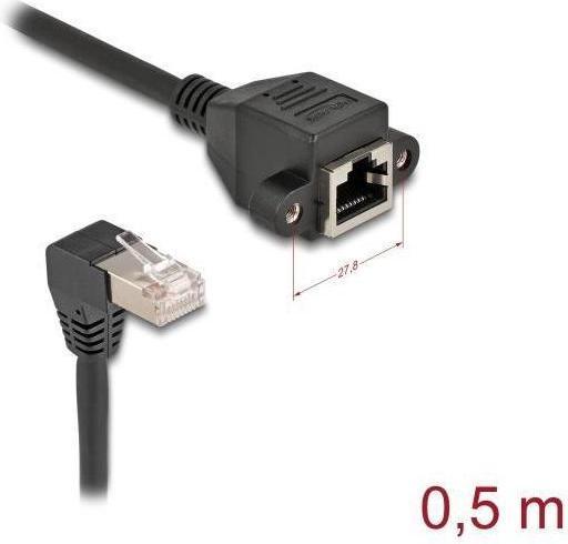 Immagine prodotto Delock Cavo di estensione della rete S/FTP connettore RJ45 (S/FTP, CAT6a, 0.50 m)