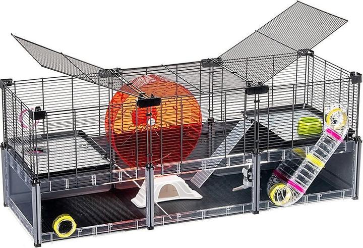 Actual product image Ferplast Multipla Hamster Large grey, 107.5x37.5x h 42cm (1 pc)