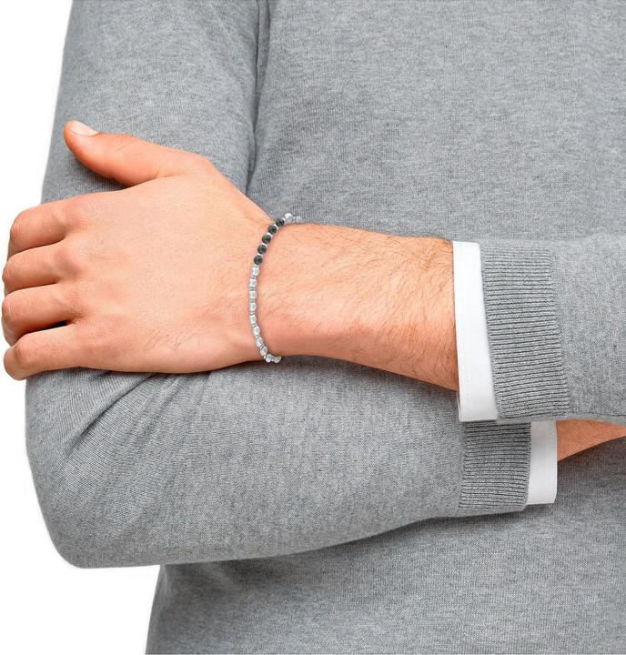 Image du produit S.Oliver Bijoux de bras pour hommes, acier inoxydable (19 cm, Acier inoxydable)