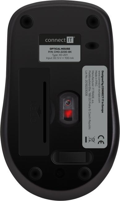 Actual product image Connect IT Mysz MUTE (CMO-2230-BK) (Wireless)