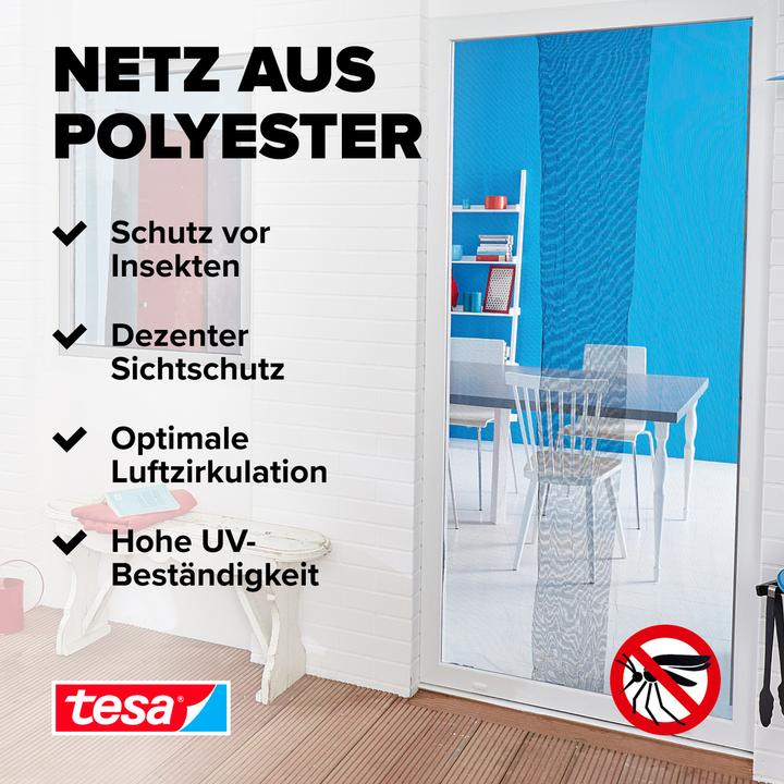 Image du produit tesa Moustiquaire COMFORT pour fenêtres, avec bande Velcro, autocollante, sans perçage (65 x 250 cm)