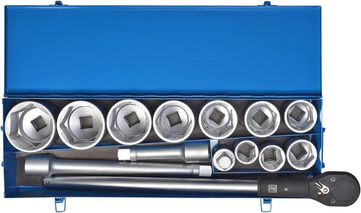 Produktbild SW-Stahl 07675L Steckschlüsslsatz I 16-teilig I 1 Zoll I 36-38mm I Werkzeugkoffer Industriequalität (25 mm)