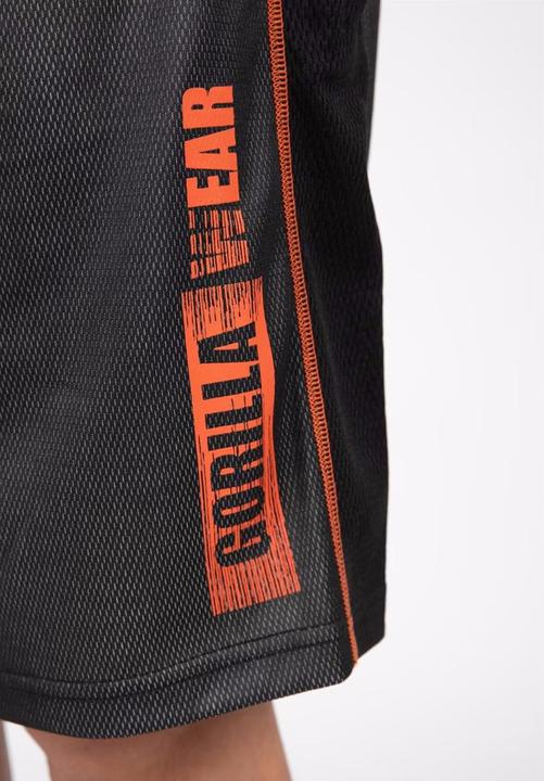 Produktbild Gorilla Wear Wallace Mesh Shorts Grau/Orange (S, M)