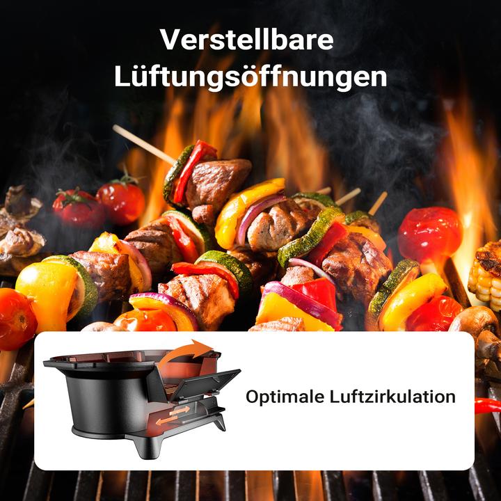 Produktbild Wiltec Grilltopf Gusseisen Grill Holzkohle Holzkohlegrill Gusstopf Feuertopf