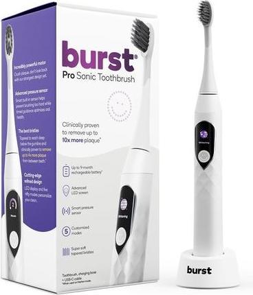 Produktbild Hairburst Burst Pro Sonic Advanced Electric Toothbrush for Adults - White with Soft Bristles