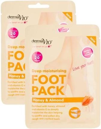 Image du produit Deroma Derma v10 Honey & amp masque pour pieds en amande, 1 pièce (Masque de pied)