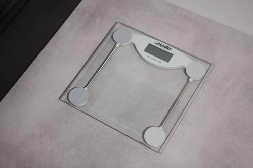 Immagine prodotto Mesko MS 8137 bilancia pesapersone Rettangolo trasparente, bianco Bilancia pesapersone elettronica (150 kg)
