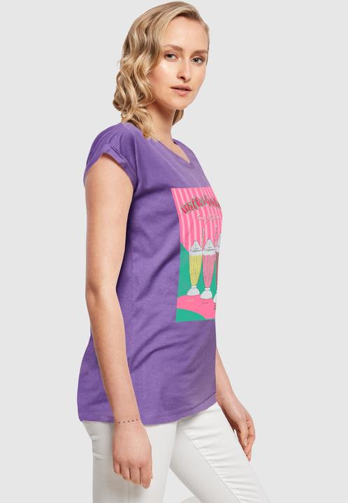 Actual product image Mister Tee MisterTee Ladies Milkshake Tee - Extended Shoulder Tee - 178079 (XS)