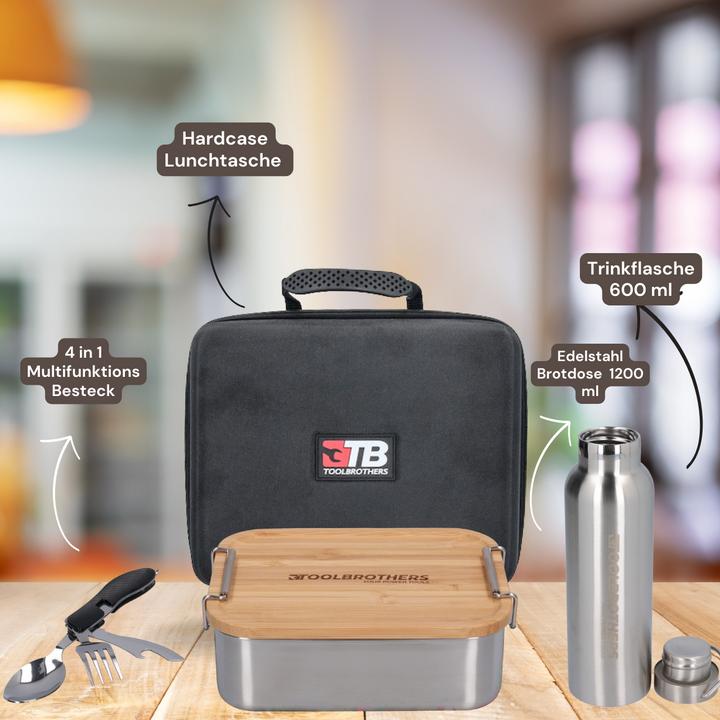 Produktbild Tool Brothers Toolbrothers Fan Lunchpaket in Hardcase Tragetasche Lunchtasche Wasserdicht mit Edelstahl Brotdose