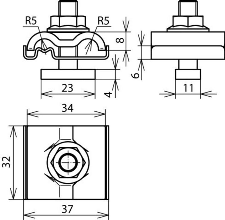 Actual product image Dehn Uni earthing terminal