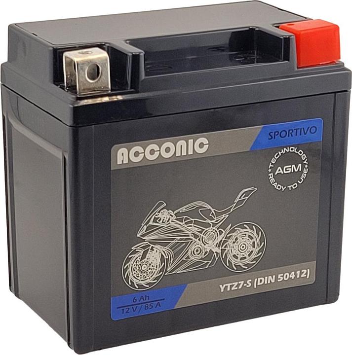 Produktbild Acconic Sportivo AGM YTZ7S Motorradbatterie 6 Ah 12V (DIN 50412) (12 V, 6 Ah)