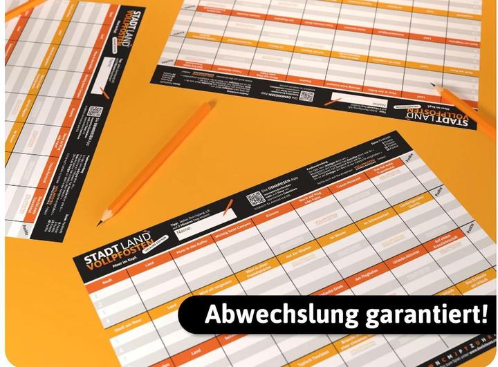Actual product image Denkriesen STADT LAND VOLLPFOSTEN® A4 - URLAUBS EDITION "Meer im Kopf" (Sea in your head) (German)