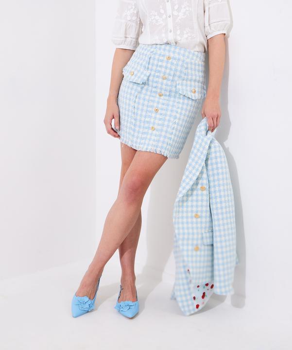 Actual product image Joe Browns Checked Button Detail Mini Skirt (34)