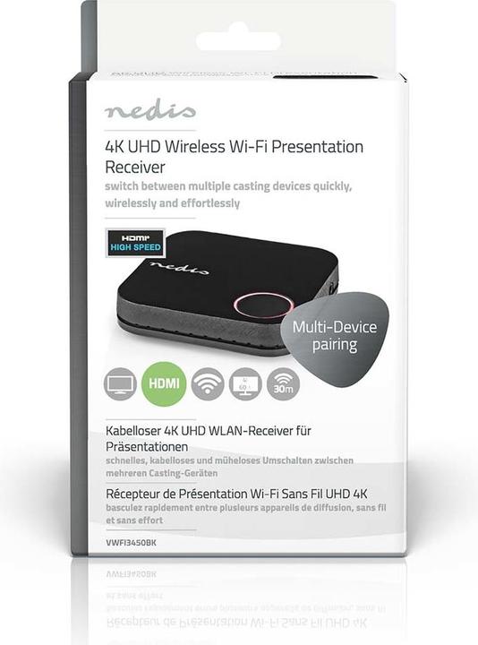 Produktbild Nedis Drahtloser HDMI™ Empfänger | WLAN | 2400 MHz | 30.0 m (Sichtlinie) | 4K@60Hz | 0.04 Gbps | PVC