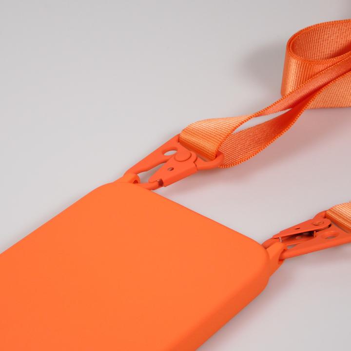 Actual product image PhoneLook Coque Silicone mat avec lanière et mousqueton en fer (Apple iPhone 14 Pro)
