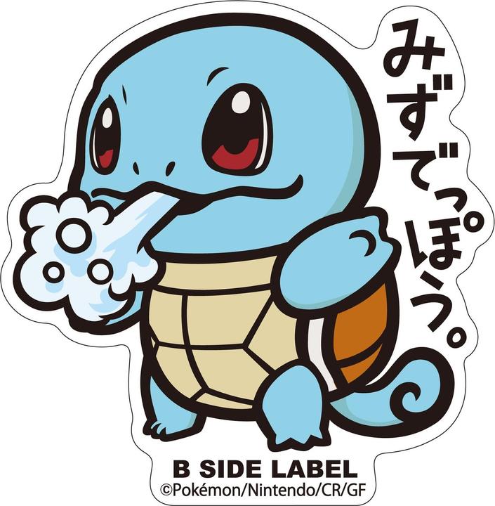 Pokémon Squirtle Sticker B-Side Label