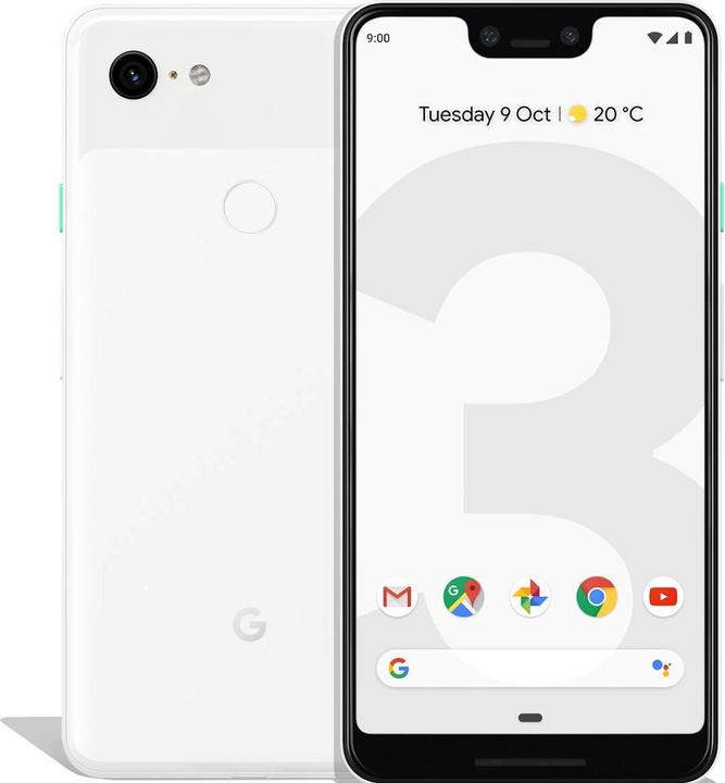 Google Pixel 3 XL (128 GB, Cleary Bianco, 6.30", SIM singola, 12.20 Mpx, 4G)