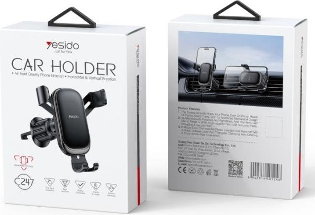 Immagine prodotto Yesido C247 Montaggio in auto in orizzontale e verticale per 4,7" - 7,2"