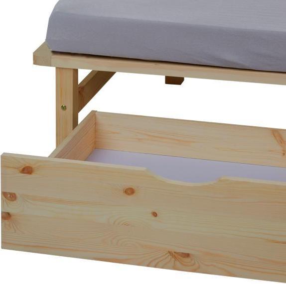 Produktbild Homestyle4u Palettenbett mit Bettkasten und Lattenrost (90 x 200 cm)