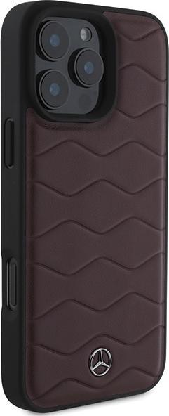 Immagine prodotto Mercedes MEHCP16X23RWRSR Custodia rigida per iPhone 16 Pro Max 6,9" czerwony/rosso MB Waves Leather (Apple iPhone 16 Pro Max)