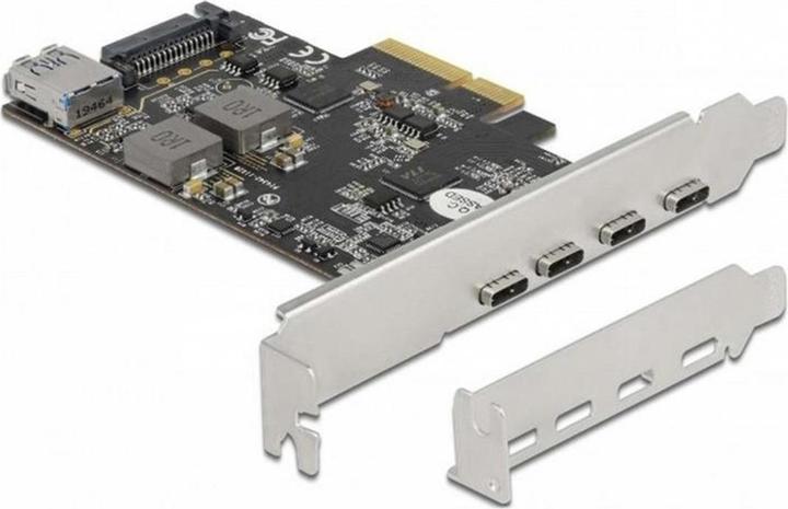 Produktbild Delock PCI Express x4 Karte zu 4 x USB Type-C™ + 1 x USB Typ-A