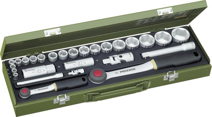 Produktbild Proxxon Steckschlüsselsatz (23 mm, 32 mm, 18 mm, 6 mm, 22 mm, 13 mm, 16 mm, 20 mm, 28 mm, 26 mm, 27 mm, 17 mm, 21 mm, 11 mm, 15 mm, 30 mm, 29 mm, 24 mm, 12 mm, 25 mm, 10  mm, 8 mm, 9 mm, 31 mm, 7 mm, 14 mm, 19 mm)