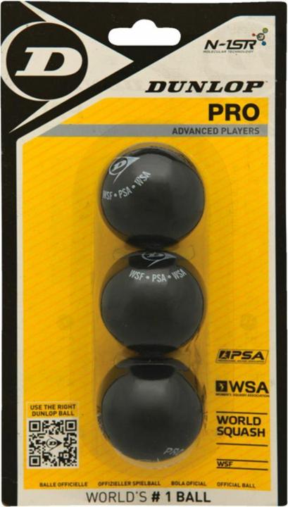 Dunlop Squash ball PRO 2YellowDot 3-blister