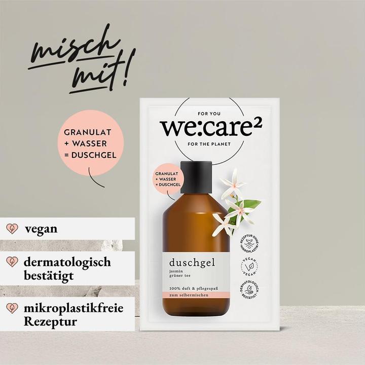 Produktbild we:care2 Duschgel-Granulat, Jasmin-Grüner Tee