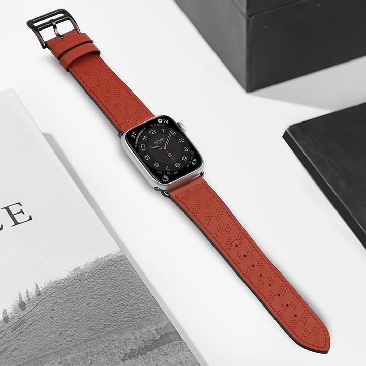 Image du produit Hurtel Bracelet en cuir Bracelet en cuir pour Apple Watch Ultra, SE, 8, 7, 6, 5, 4, 3, 2, 1 (49, 45, 44, (45 mm, 44 mm, 42 mm, 49 mm, Cuir véritable)