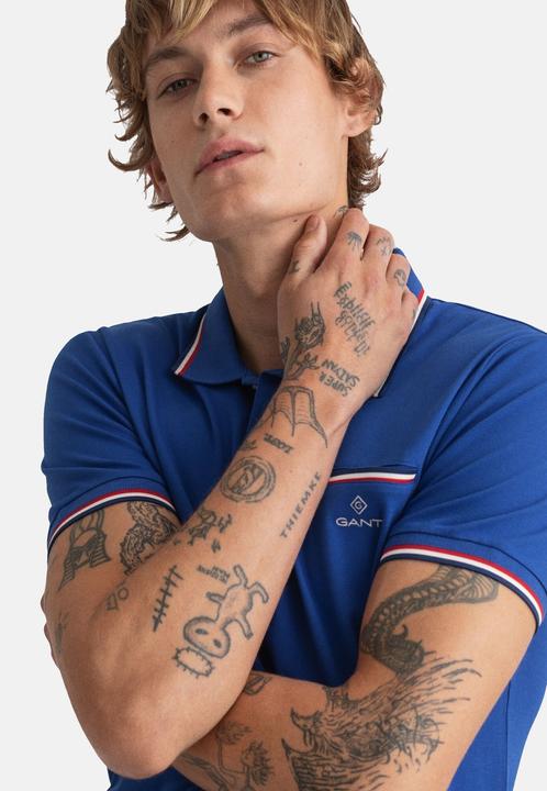 Immagine prodotto GANT Camicia Polo Piqué Rugger con righe a contrasto (XXL)