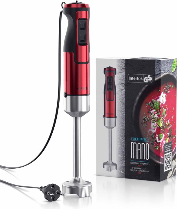 Actual product image Arendo Hand blender 1000W with DC motor, stainless steel hand blender, turbo button, detachable blender