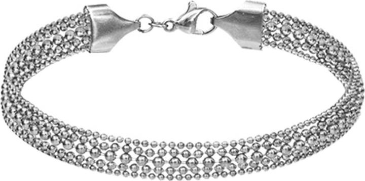 Star Piercing Armkette silber fünf einzelne Kugelketten gemischt (19 cm, Chirurgenstahl 316L, ohne Messing)