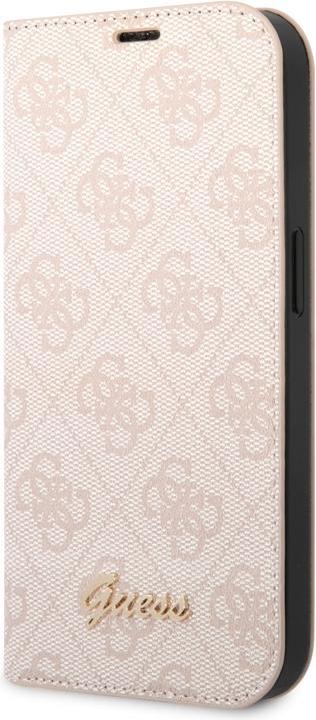Actual product image Guess GUBKP14MHG4SHP iPhone 14 Plus 6.7" różowy/pink book 4G Vintage Gold Logo (Apple iPhone 14 Plus)