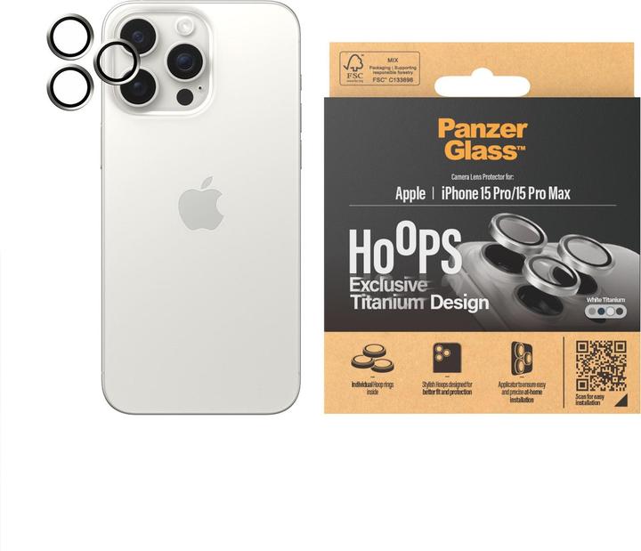 Actual product image PanzerGlass Hoops Camera Lens Protector (1 Piece, Apple iPhone 15 Pro Max, Apple iPhone 15 Pro)