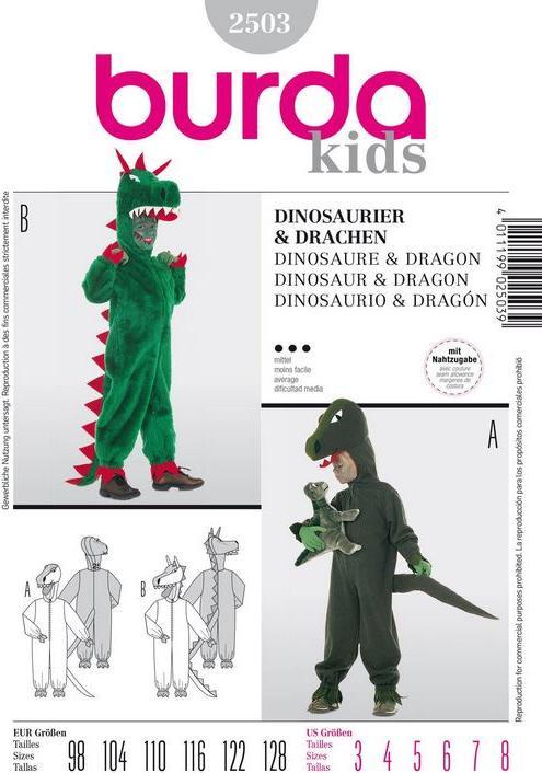 Produktbild Schnittmuster Drache Dinosaurier