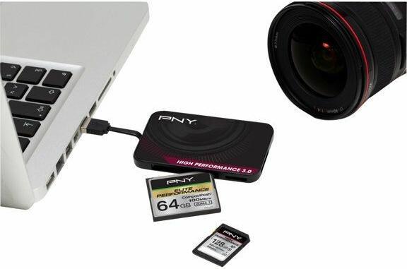 Image du produit PNY Lecteur de cartes Flash Formats 3.0 haute performance (USB 3.0)