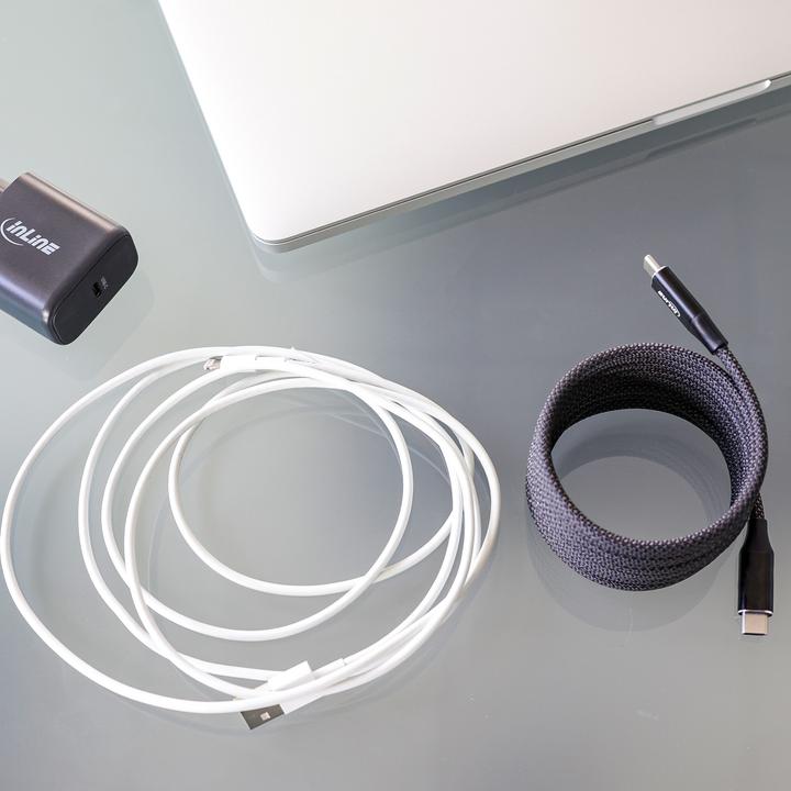 Actual product image InLine Magnetic USB-C cable (2 m, USB 2.0, 100 W)