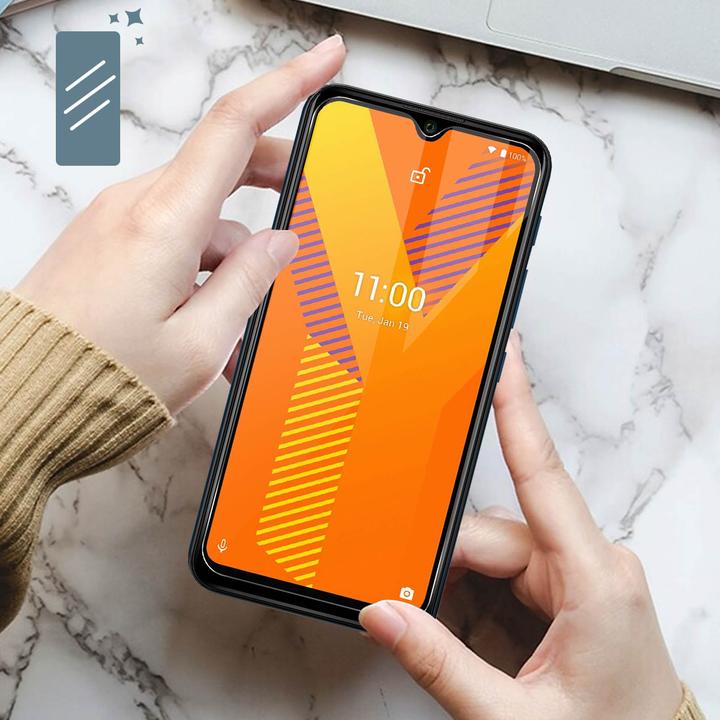Actual product image Avizar Crystal clear film, glass screen protector (1 Piece, Wiko Y62 Plus)