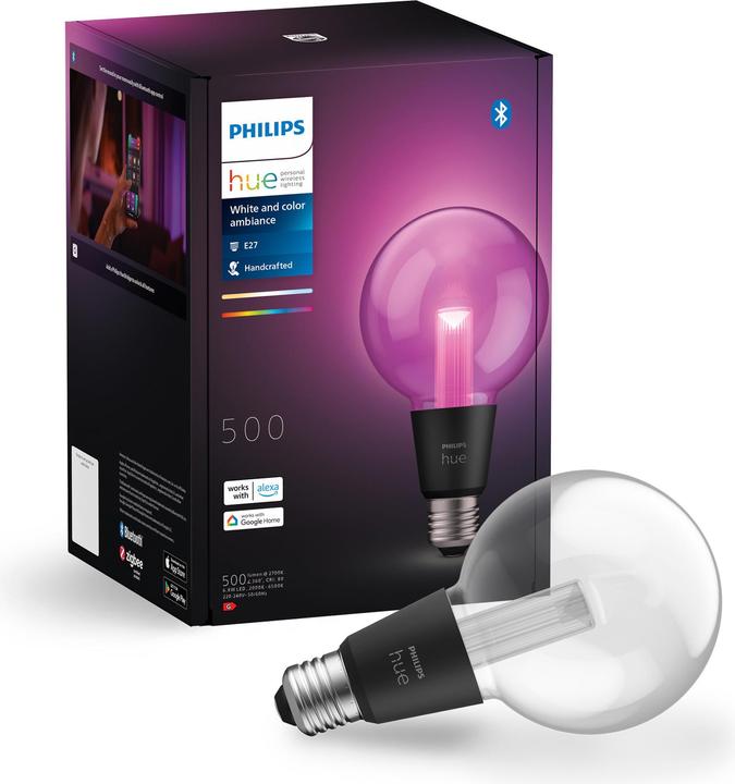 Actual product image Philips Hue White & Color Ambiance Lightguide Globe (E27, 6.80 W, 500 lm, 1 x, G)