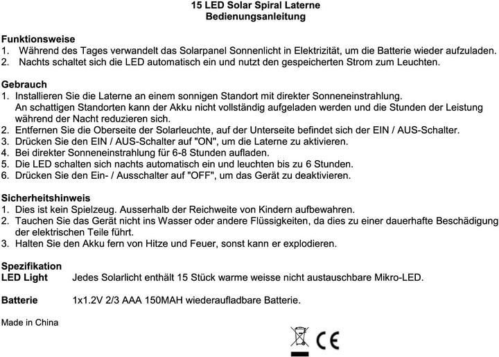 Produktbild GuGus LED Solar Spiral Laterne