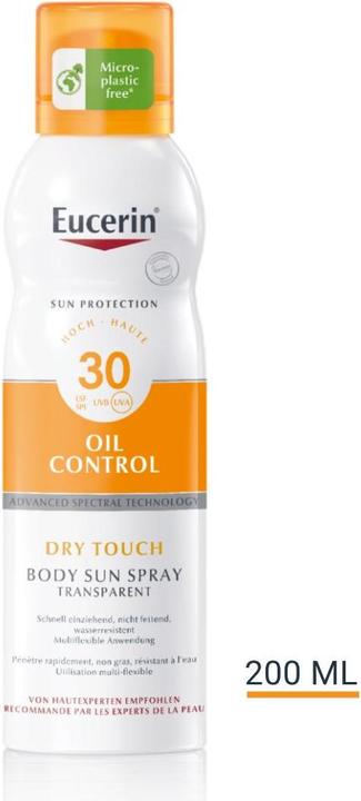 Immagine prodotto Eucerin SUN Body Spray Oil Control Dry Touch LSF 30 (Spray solare, SPF 30, 200 ml, 190 g)